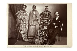 Das afrikanische einheimische Chor-Quintett, London, um 1892
